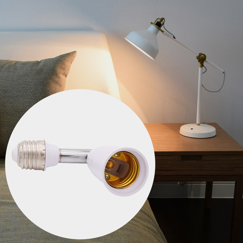 2Pcs E26 E27 to E26 E27 Light Bulb Socket Converter Lamp Holder Adapter Extender