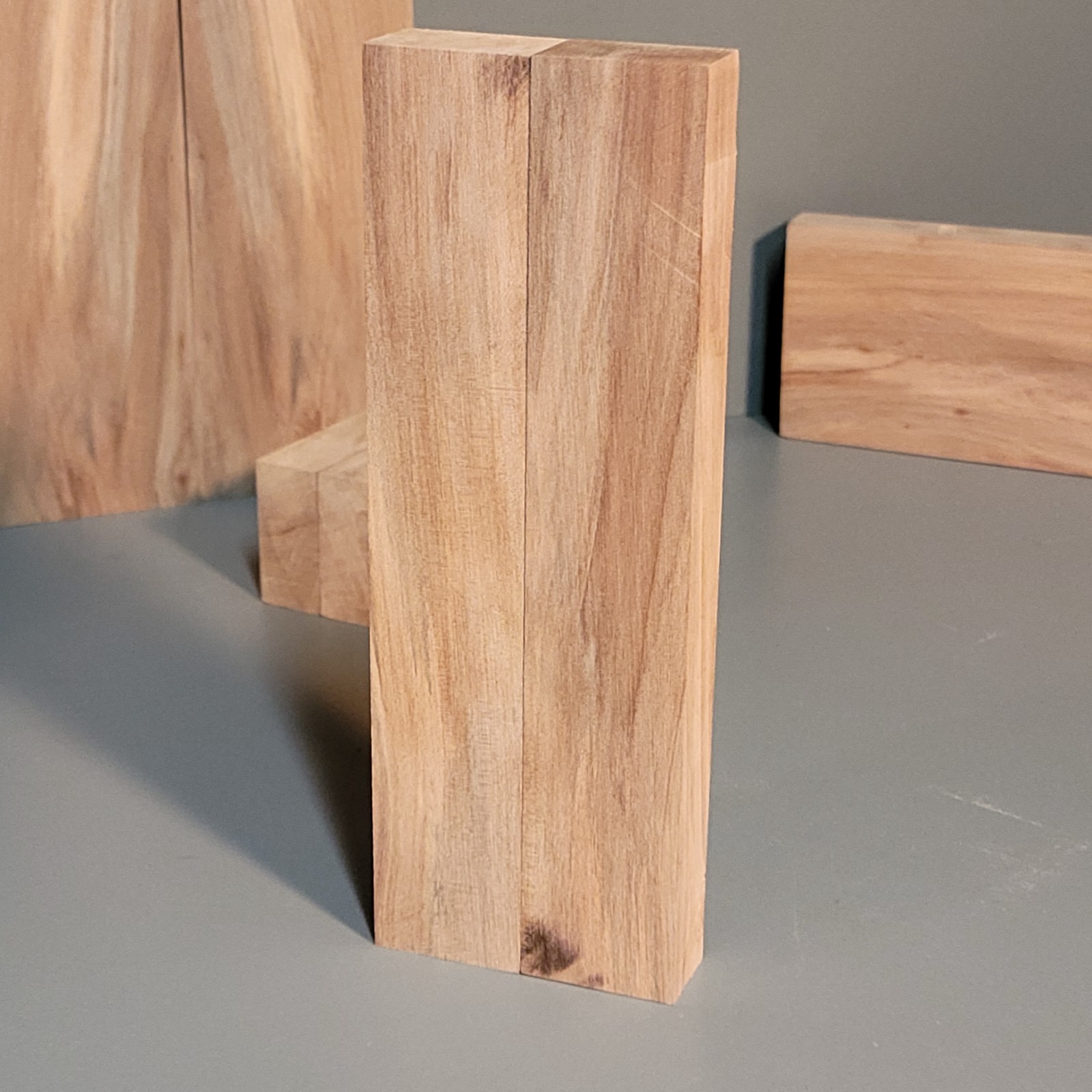 Cherry Wood blanks for Knife Scales, Tool Handles. 7/8 x 1-3/8 x 7-1/2 inch long