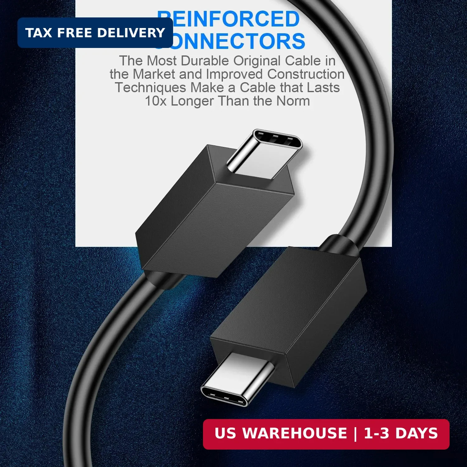 PS5 Controller Charger – 2 Pack 5FT OEM Original 3A Fast Charging Cable USB C to