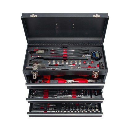 Bikemaster 3 Drawer Toolbox With 129 Piece Tool Set 510002