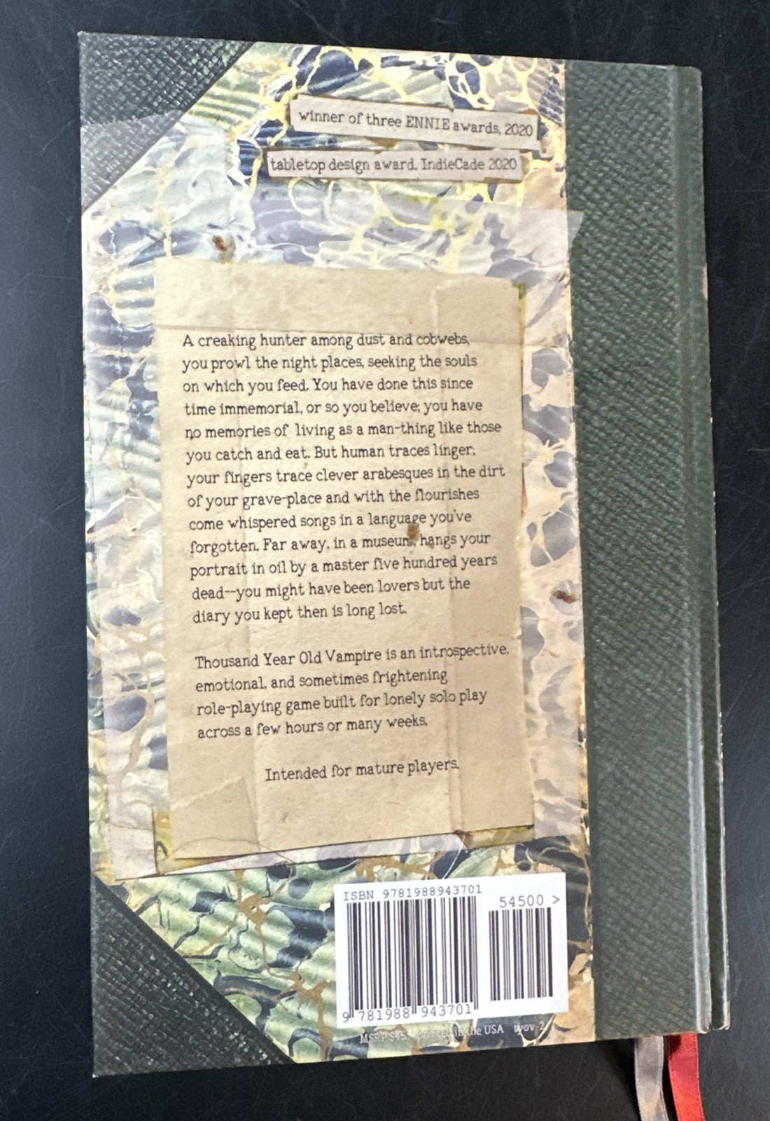 Thousand Year Old Vampire RPG Roleplaying Game Book