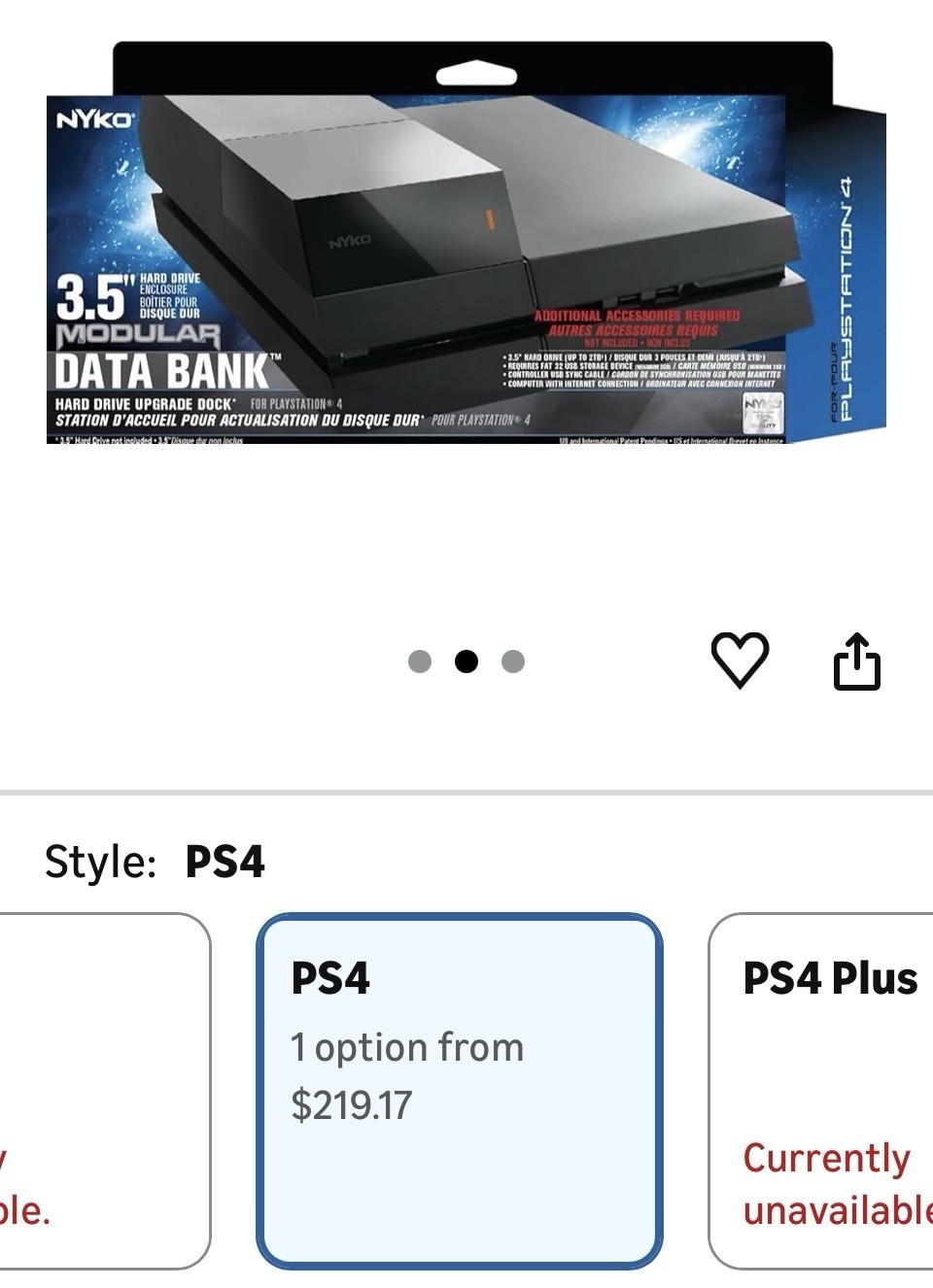 Nyko 2tb Data Bank for Fat PS4 Playstation 4