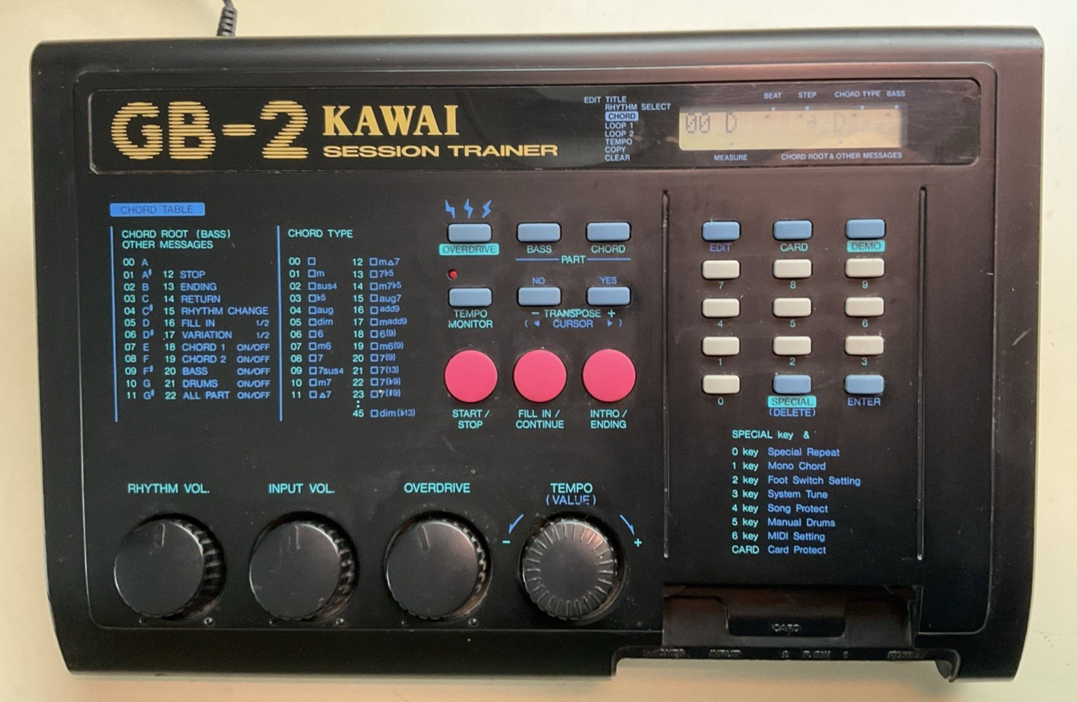Kawai GB-2 Digital Session Trainer for Guitarist with drum, bass & chord tracks