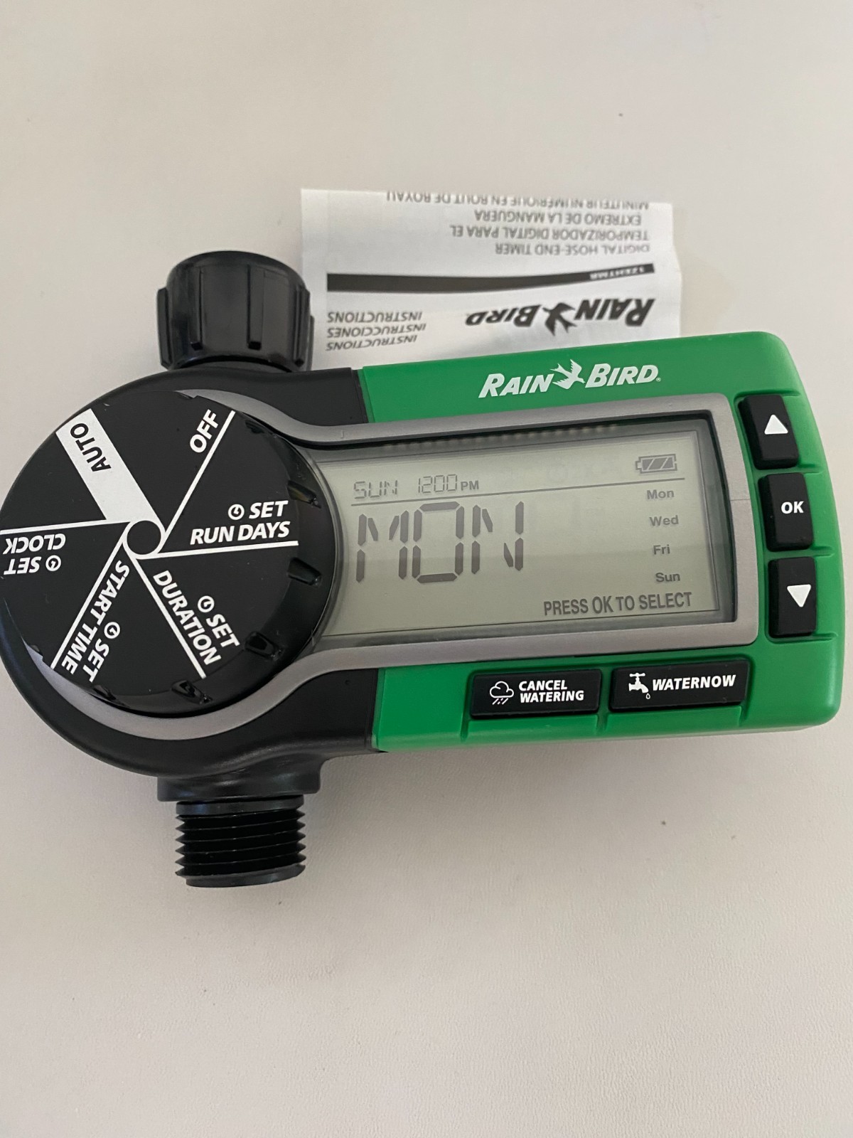 Rain Bird 1ZEHTMR Easy-to-Program Hose End Sprinkler Timer Digital Automatic Wat