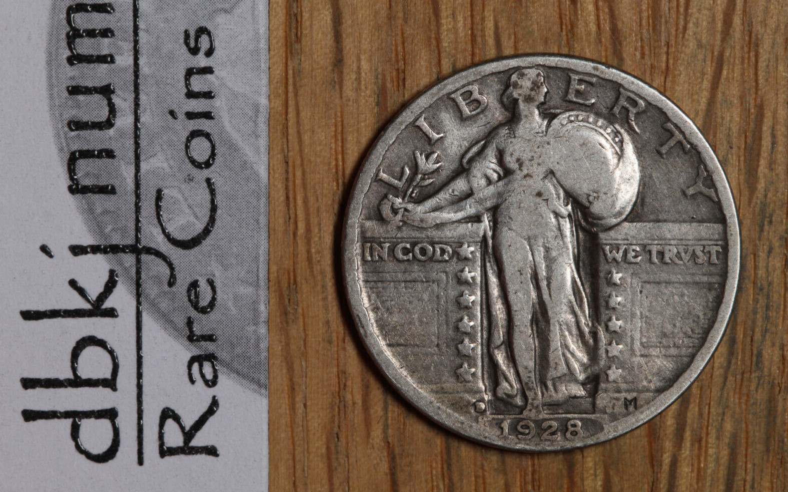 1928 D Standing Liberty Quarter Silver 25¢ - VG - Very Good