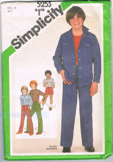 Simplicity Sewing Pattern 5253 Boys Pants Shorts Shirt SZ 10 NEW UNCUT FF