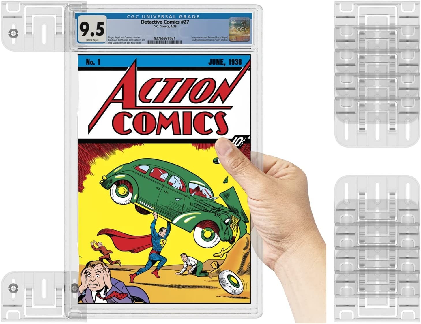 10 Pack Comic Book Display Shelf Slab Wall Mount Kit