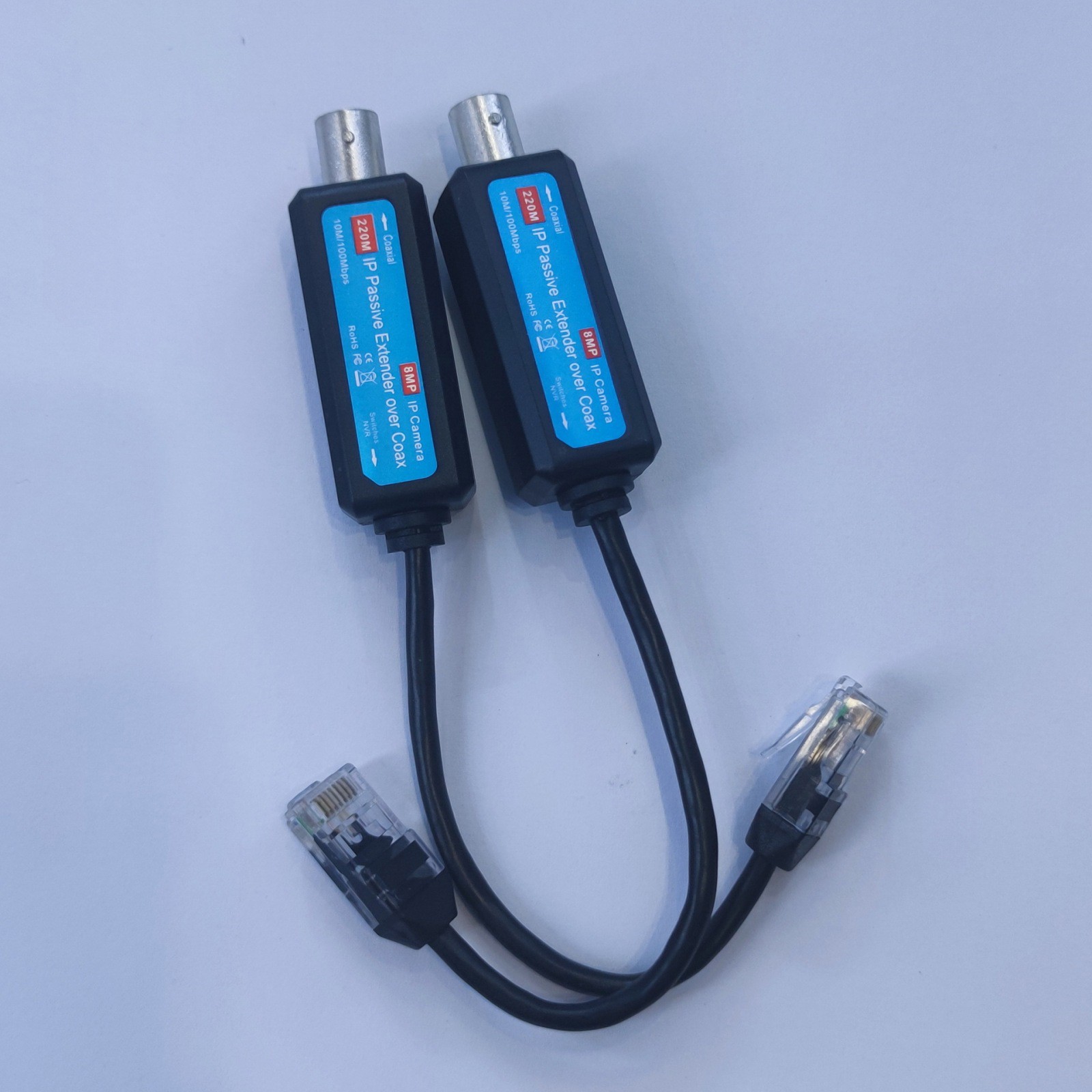 10/100mbps Passive Coaxial lP Extender 802.3 CCTV Accessories Easy to Operate