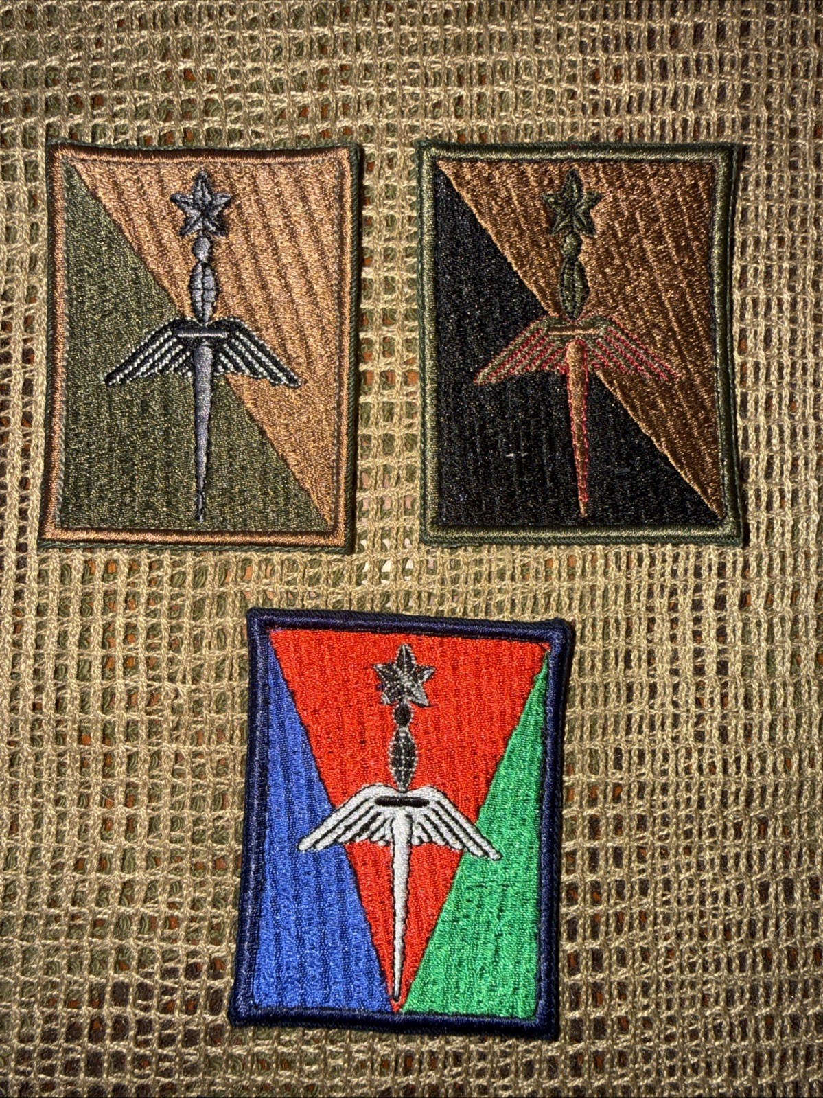 French Special Forces Command Patch Set Of 3 Commandos Afgan War Patch