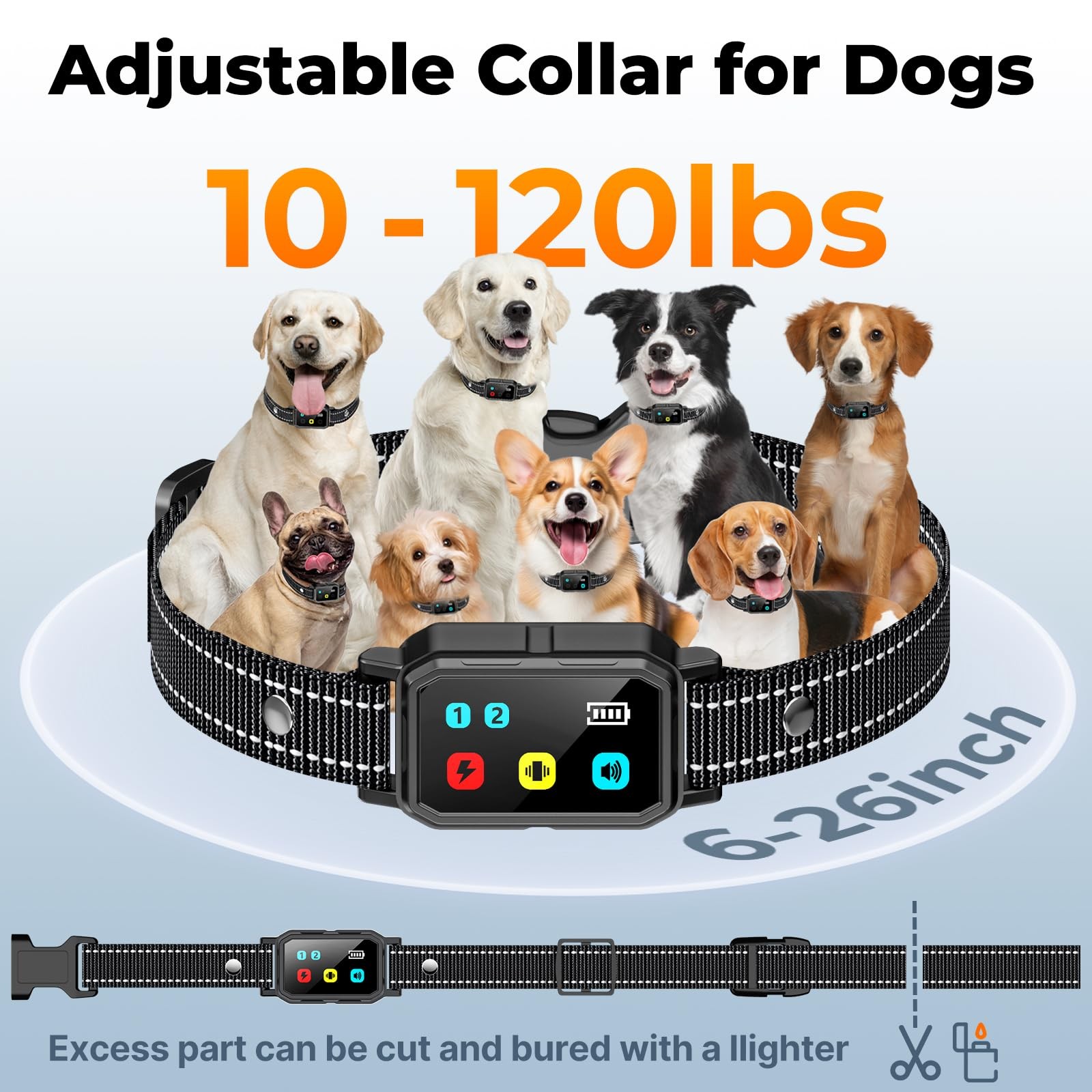 Dog Training Shock Collar for 2 Dogs, 3300FT Range, Waterproof, Remote