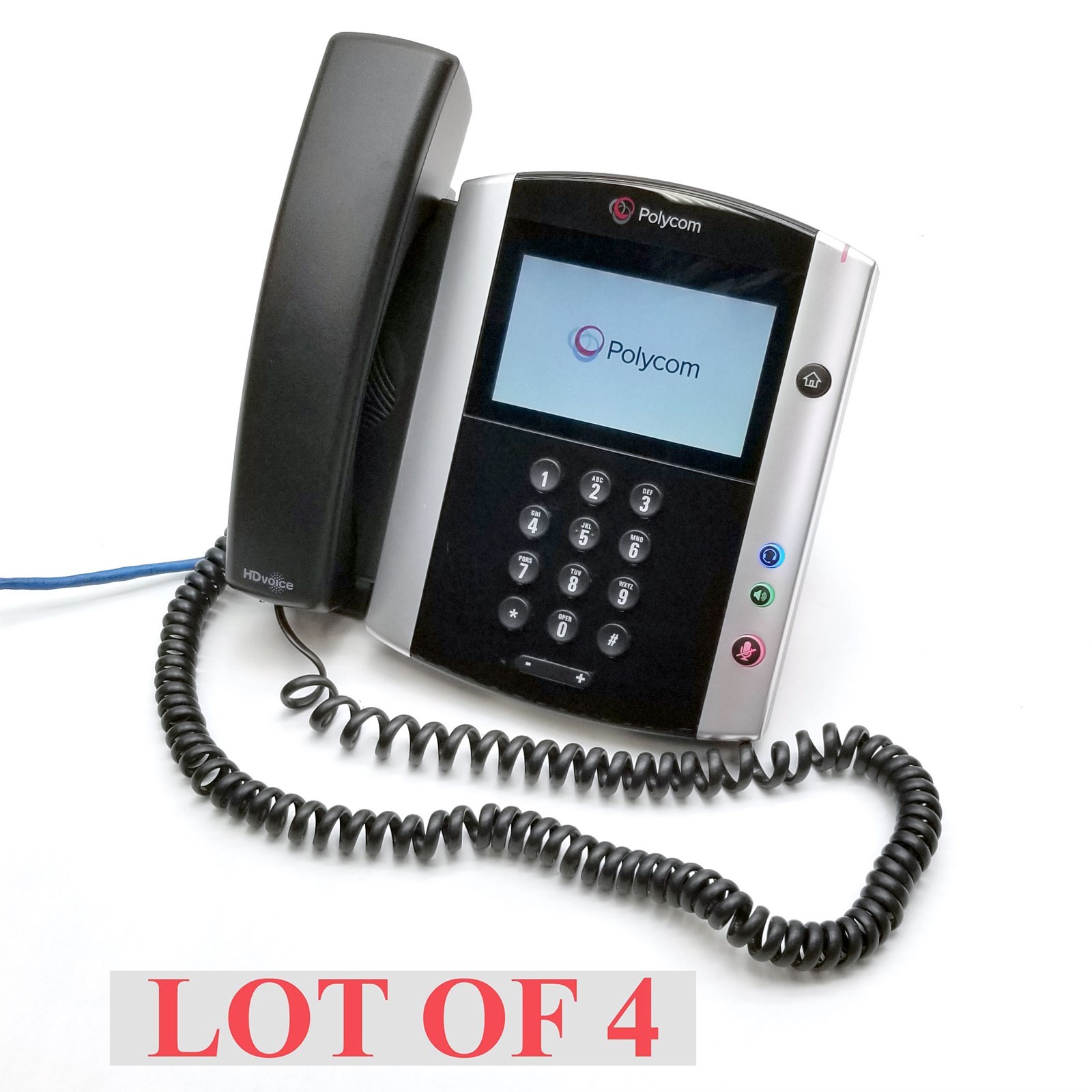 Polycom VVX 601 Desktop VOIP Phone Skype POE Desktop Business Telephone Lot 4