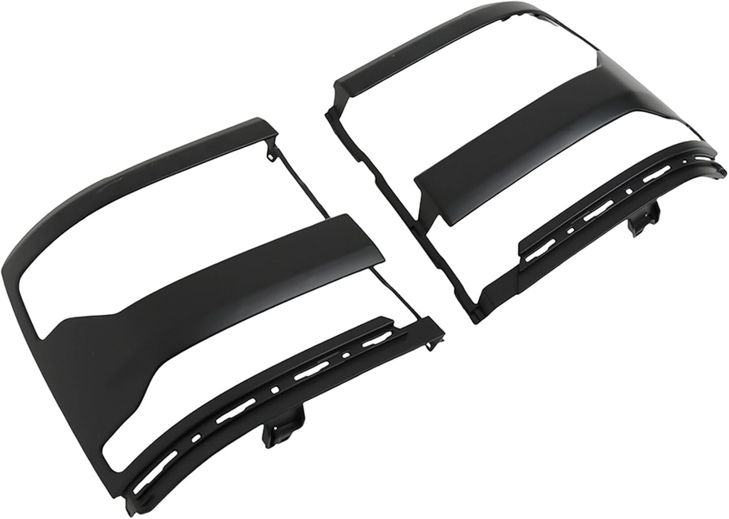 Black Headlight Bezel Trim Covers for 2016-2018 Chevy Silverado 1500 Pair