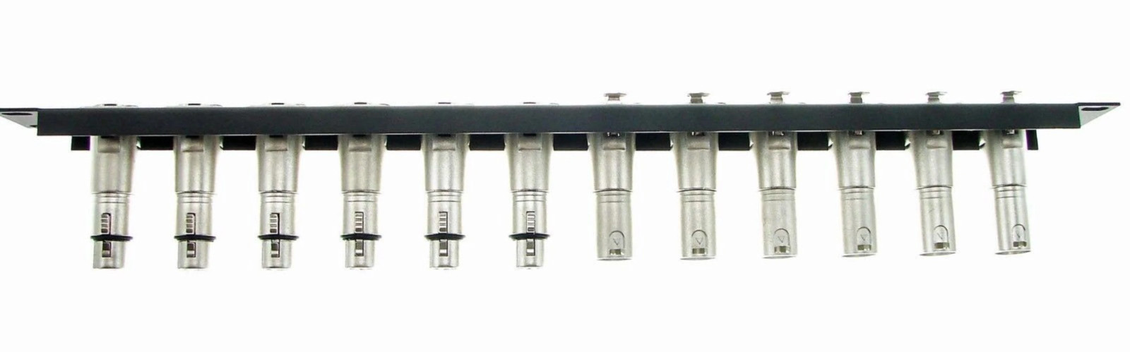 PROCRAFT AFP1UFT-12X-BK 1U 12CH Feed-Thru Rack Panel - Configurable w/ 4 Options