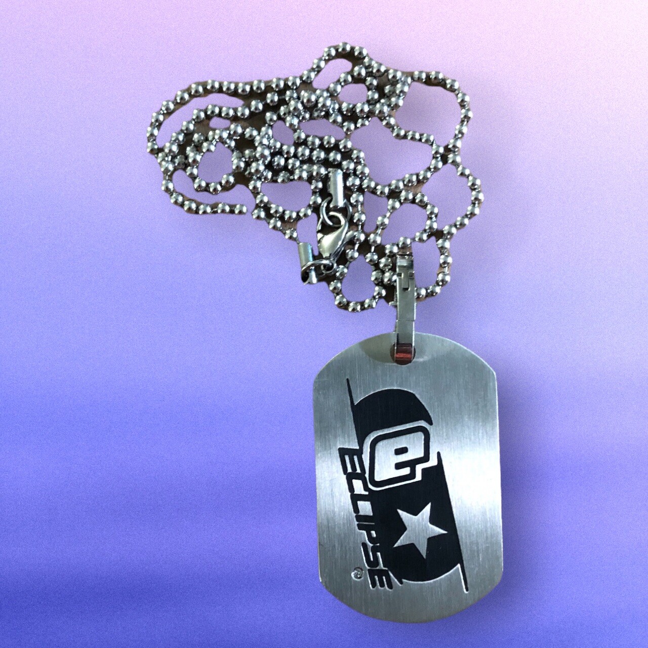 NEW Planet Eclipse Stainless Steel Paintball Dogtag Necklace Swag Black B01