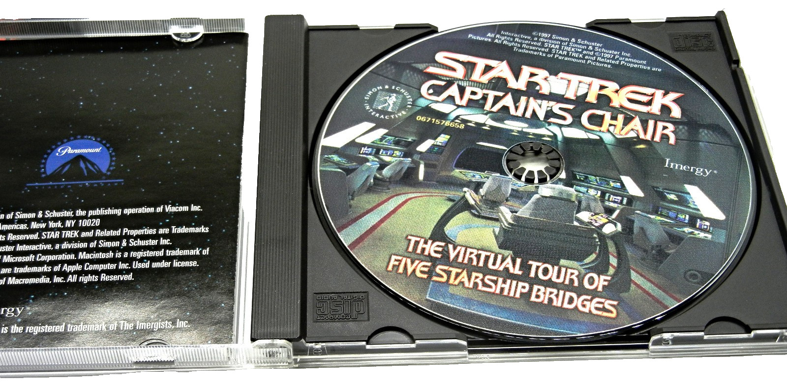 Star Trek: Captain's Chair PC/MAC USS Enterprise Deep Space Ship Decks Views CD