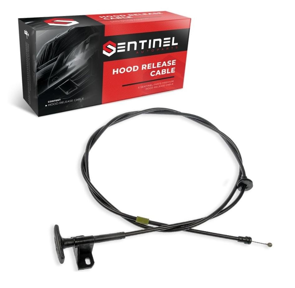 Hood Release Cable & Pull Handle Compatible with 1977-1991 Chevy GMC Pickup
