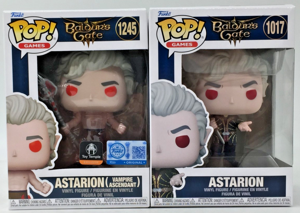 Funko Pop! Baldur's Gate Astarion #1017 & #1245 Ascendant  TT SE Set of 2