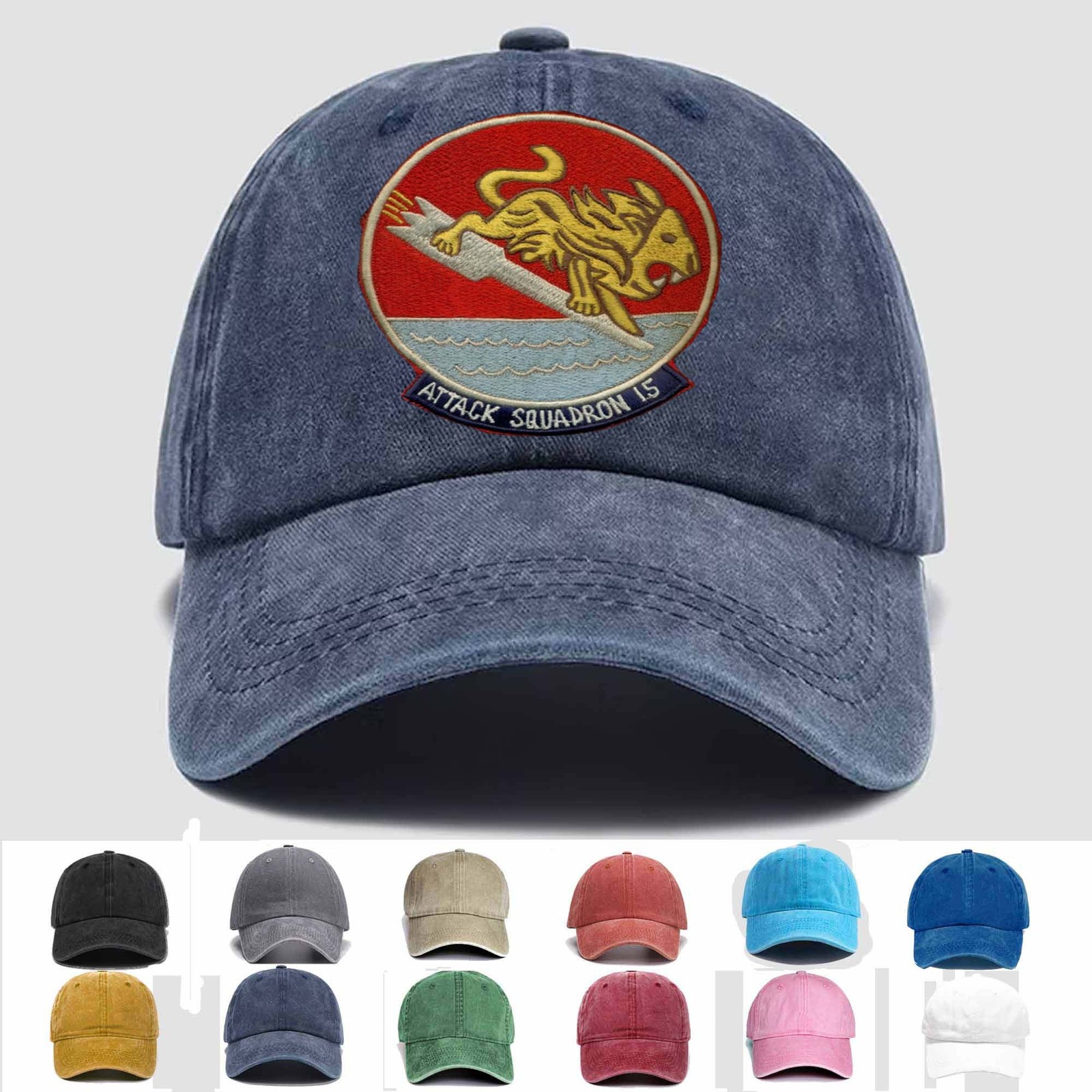 Customized Embroidered Hat USN VA-15 Attack Squadron, Trucker Hat, Gift Idea