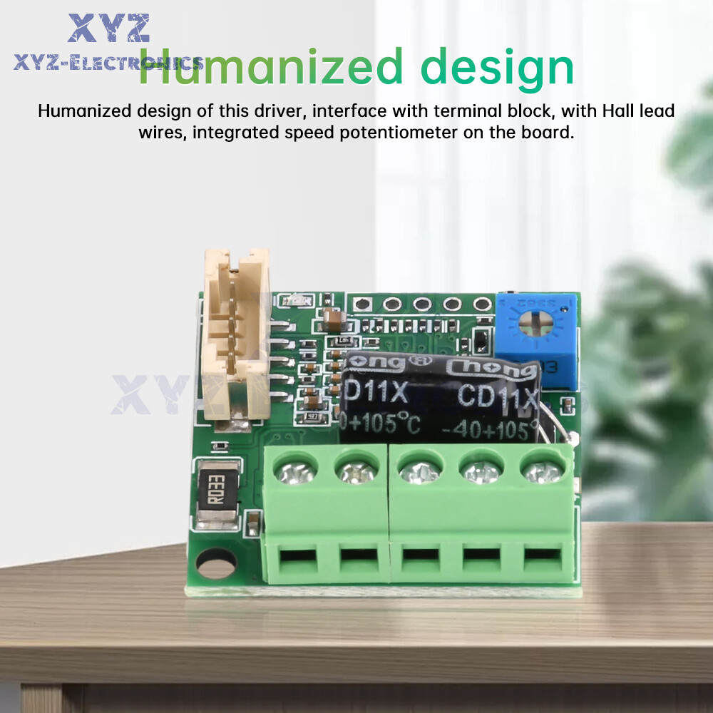 DC6-24V 100W BLDC 3-phase DC Brushless Hall Motor Drive Motor Speed Controller