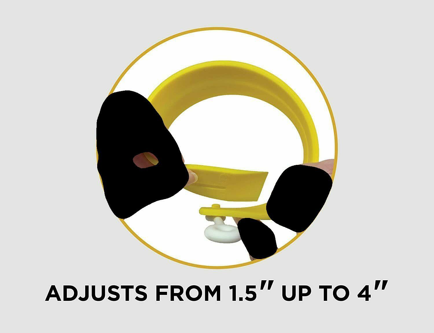 Fusionbrands EggXactRing Adjustable Silicone Egg Ring, Yellow