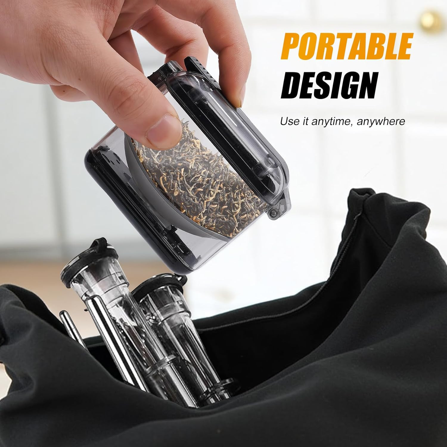 Cigarette Rolling Machine, Portable Tobacco Blunt Roller & Cone Loader - Manual