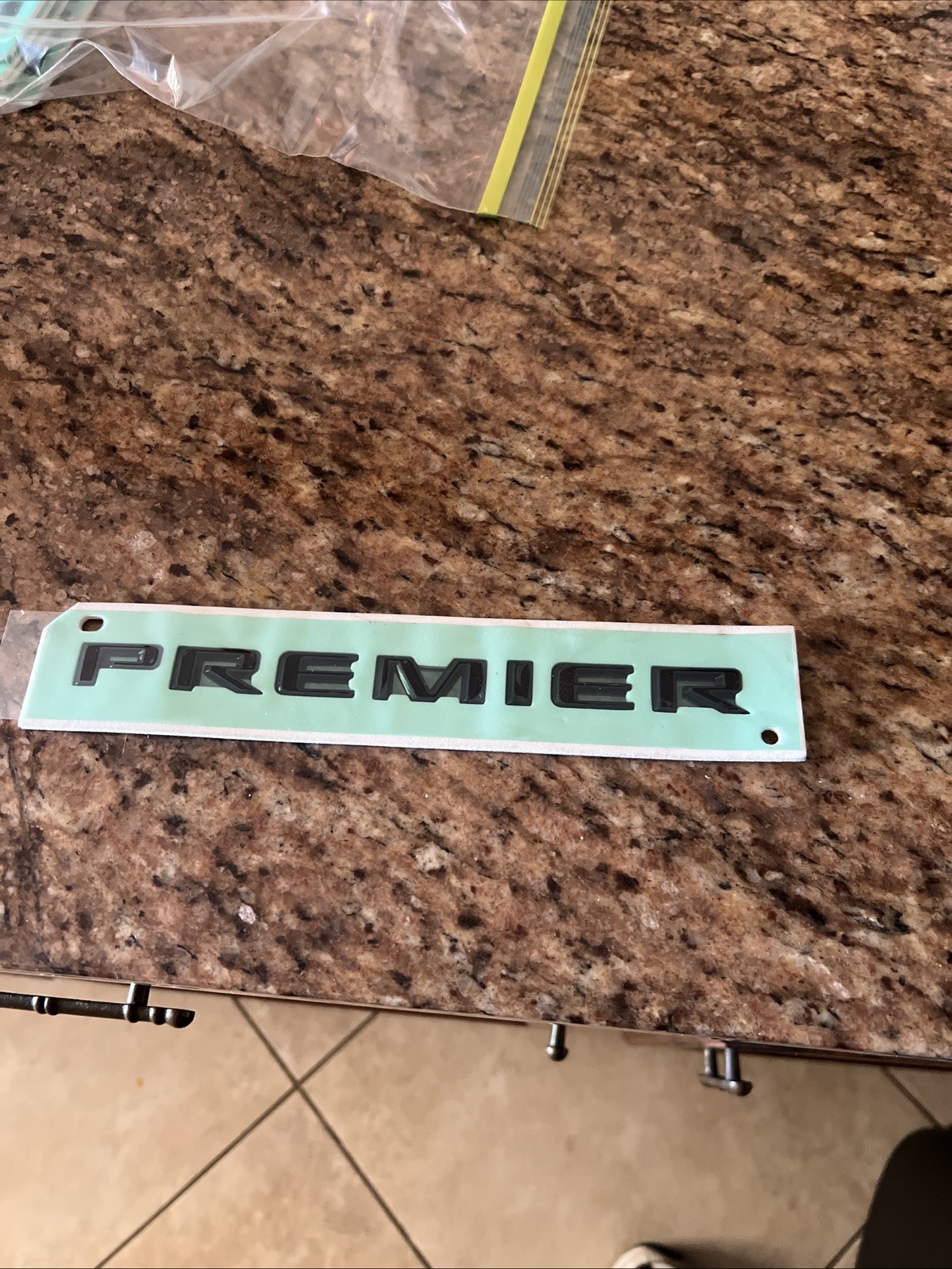1PC NEW Tailgate Premier Emblems Matte Black Fit For Chevrolet Tahoe Suburban