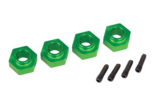 Traxxas 1/10 TRX-4 High Trail * Aluminum Hex 12mm Wheel Hubs, Green * 8269G