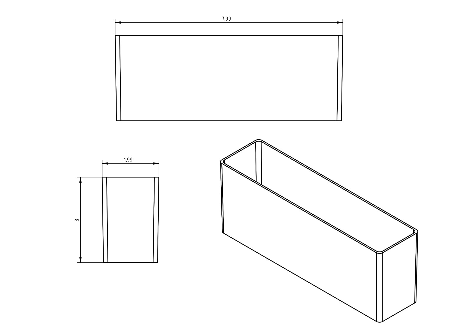 36pc 2x8" Drawer Organizer Bins Modular Storage Hardware Craft Toolbox