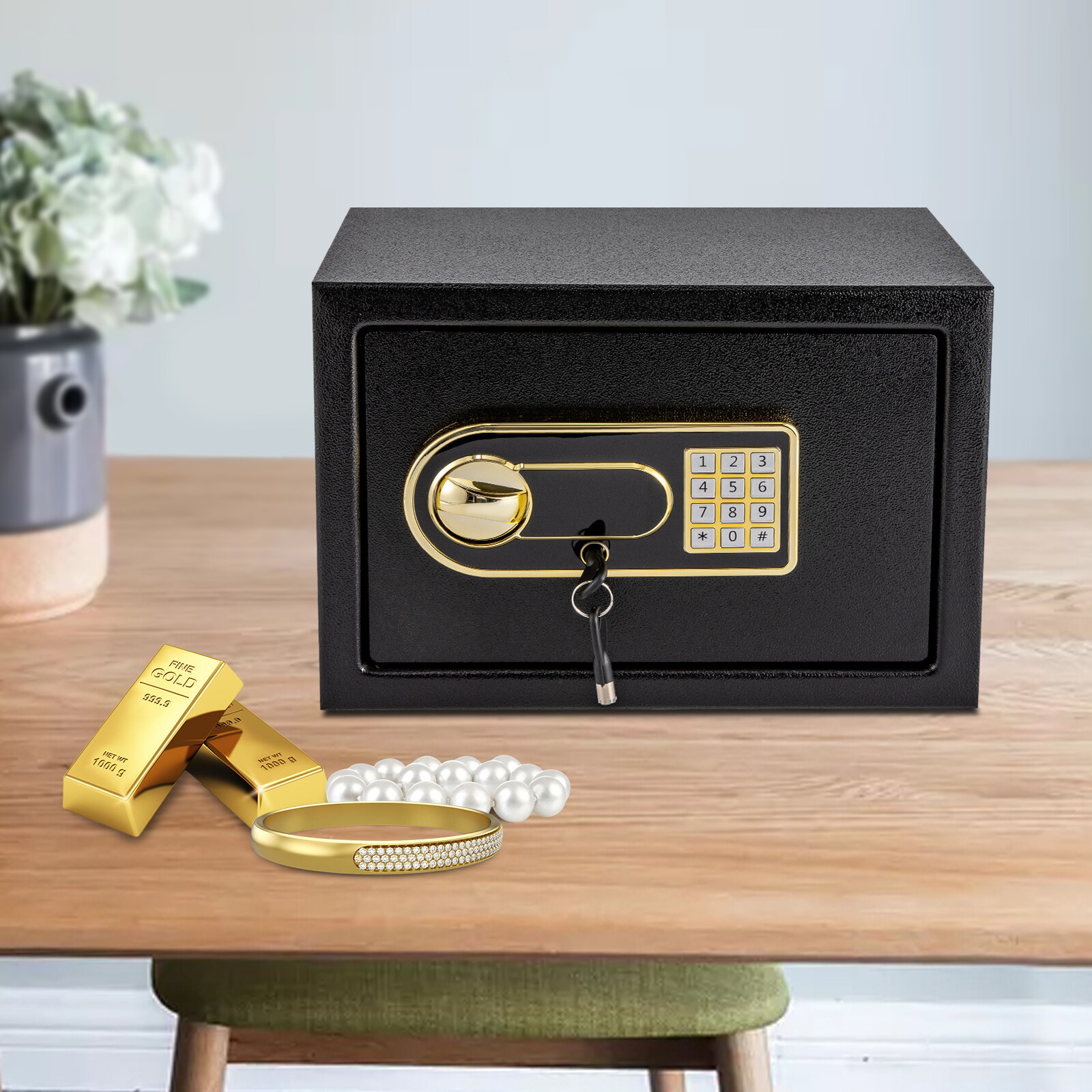 Large Safe Box Safety Steel Fireproof Digital Keypad Lock Home Cash Security New