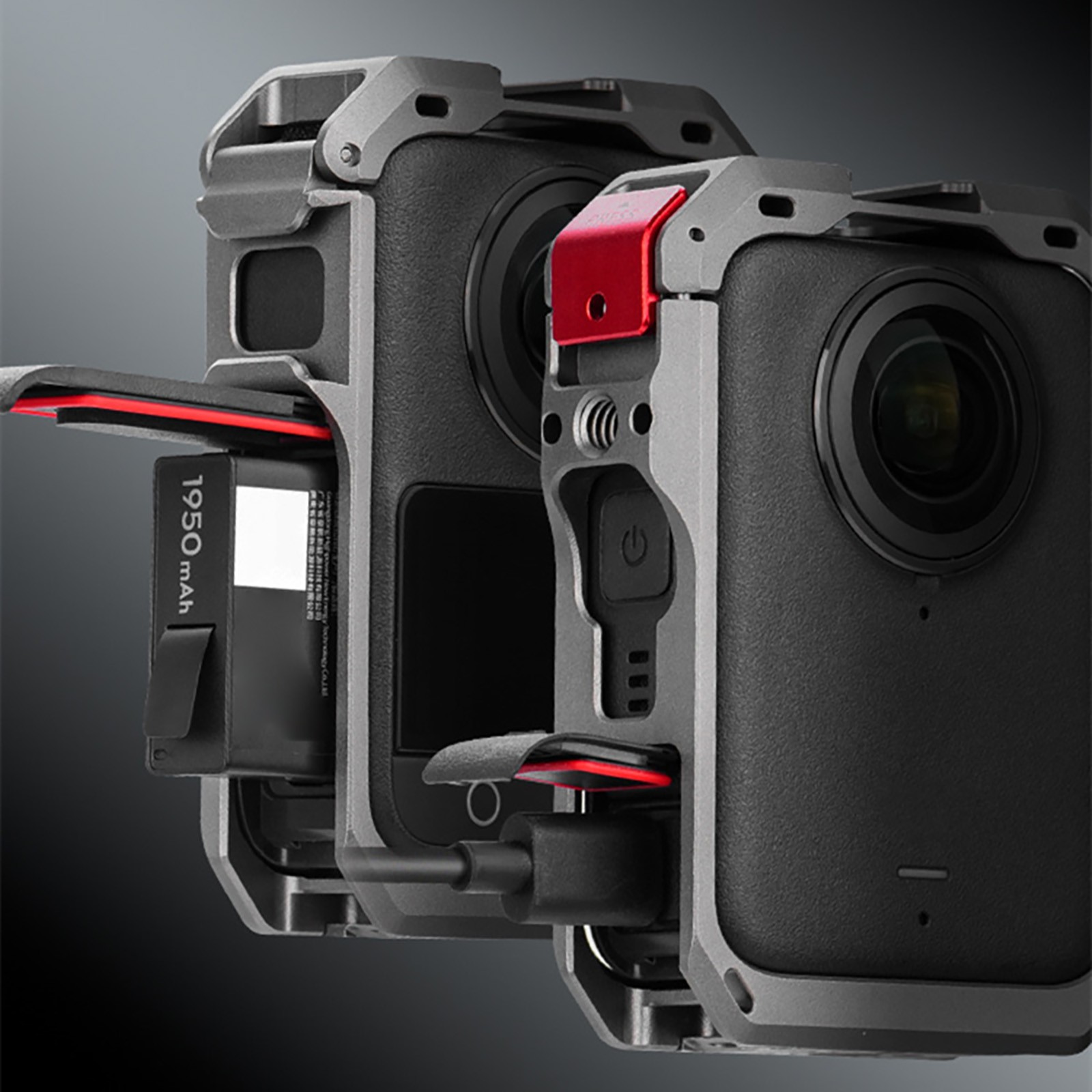 Good Quality For DJI Osmo 360 Camera Metal Rabbit Cage Frame Case+Lens Cover