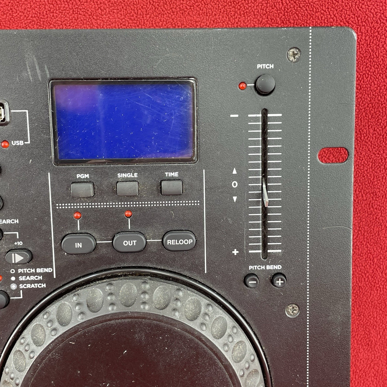 Gemini CDM-4000 Dual CD/USB DJ Media Player Console Only Half Usable
