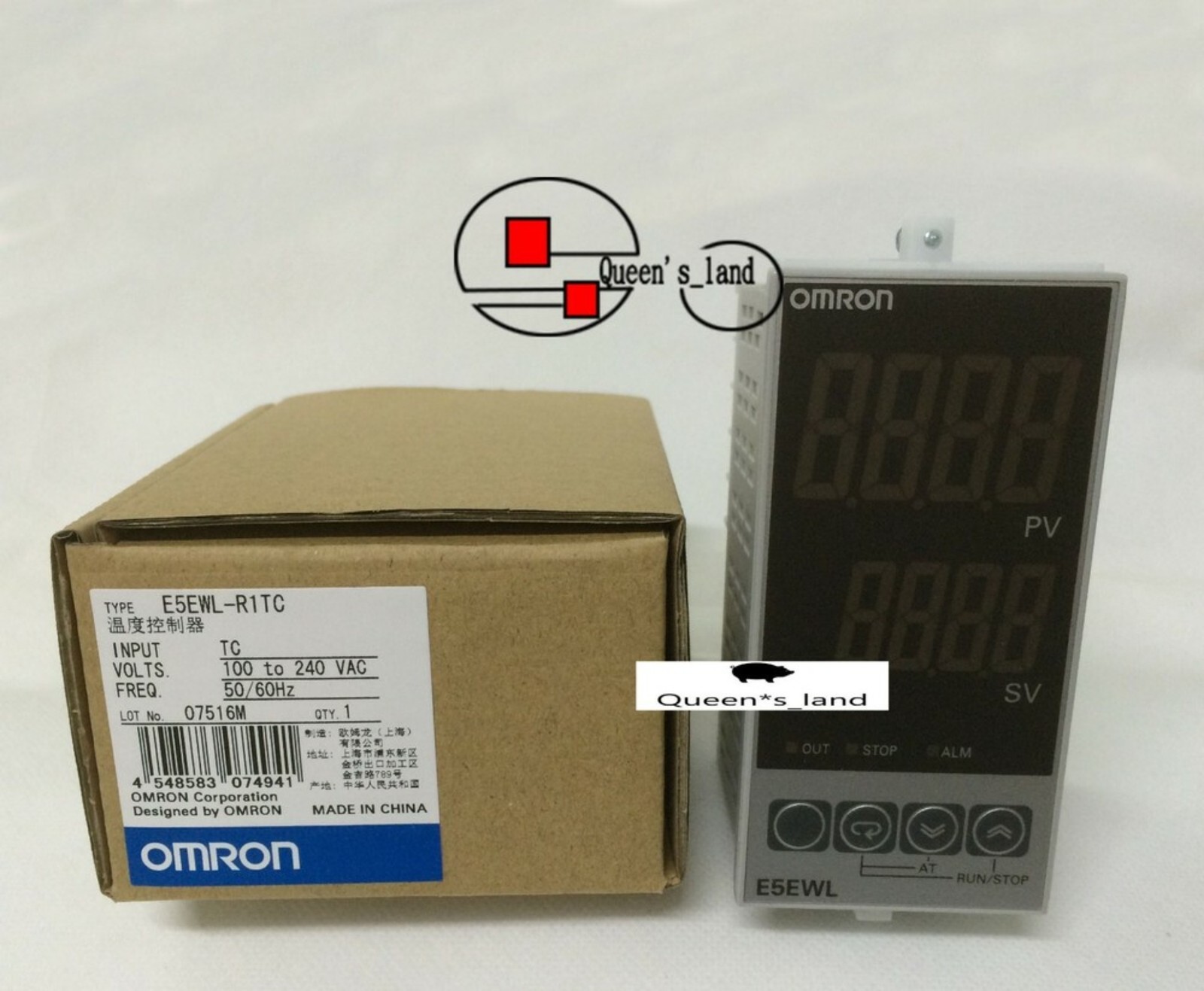 Qty:1pc E5EWL-R1TC E5EWLR1TC 100-240V In Box Temperature Controller