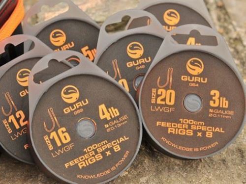 Guru LWGF Feeder Special Rigs - hook to nylon - ALL SIZES -