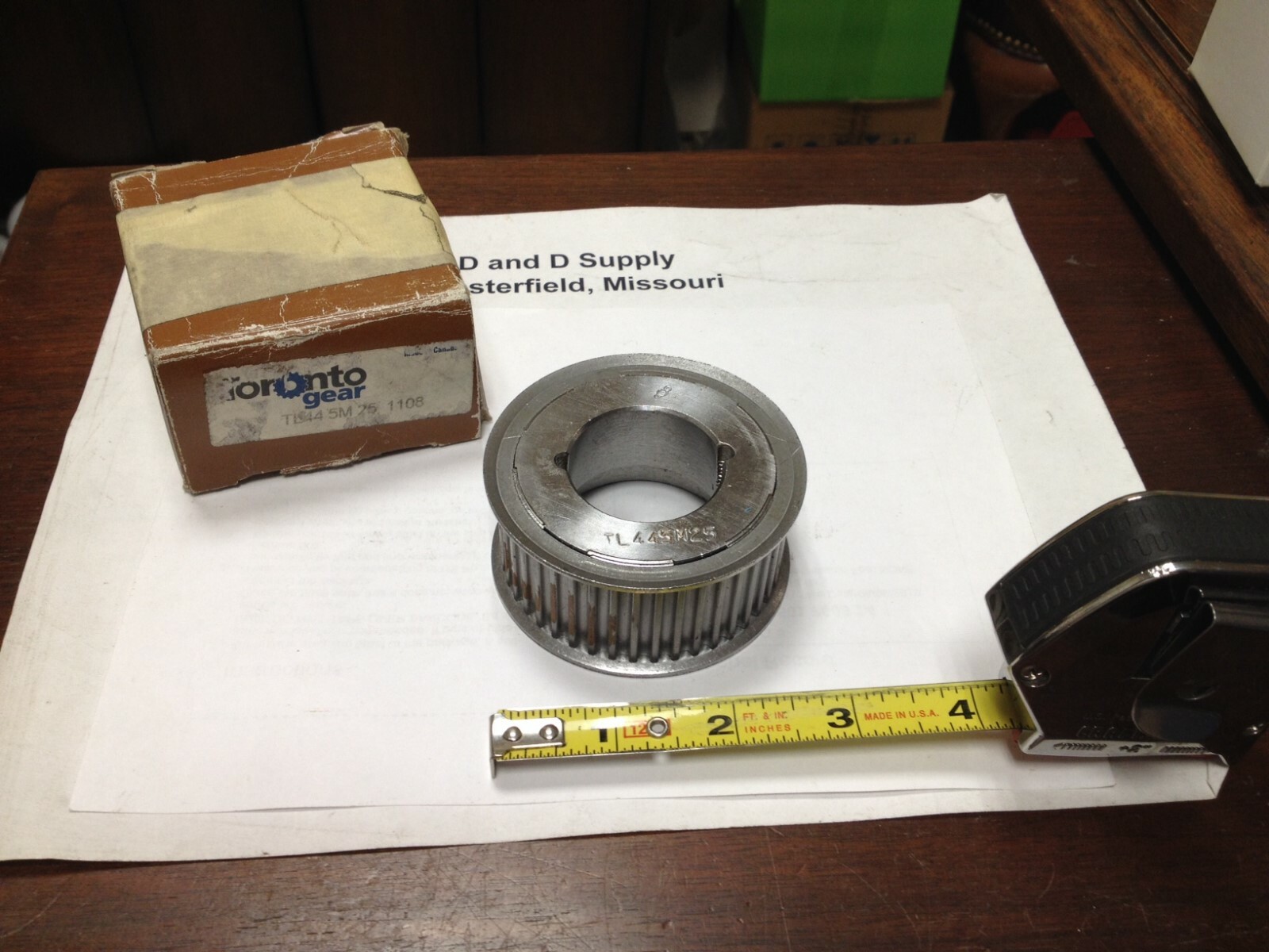 Toronto Gear TL44 5M 20 1108, Cogged Pulley, New-Old-Stock