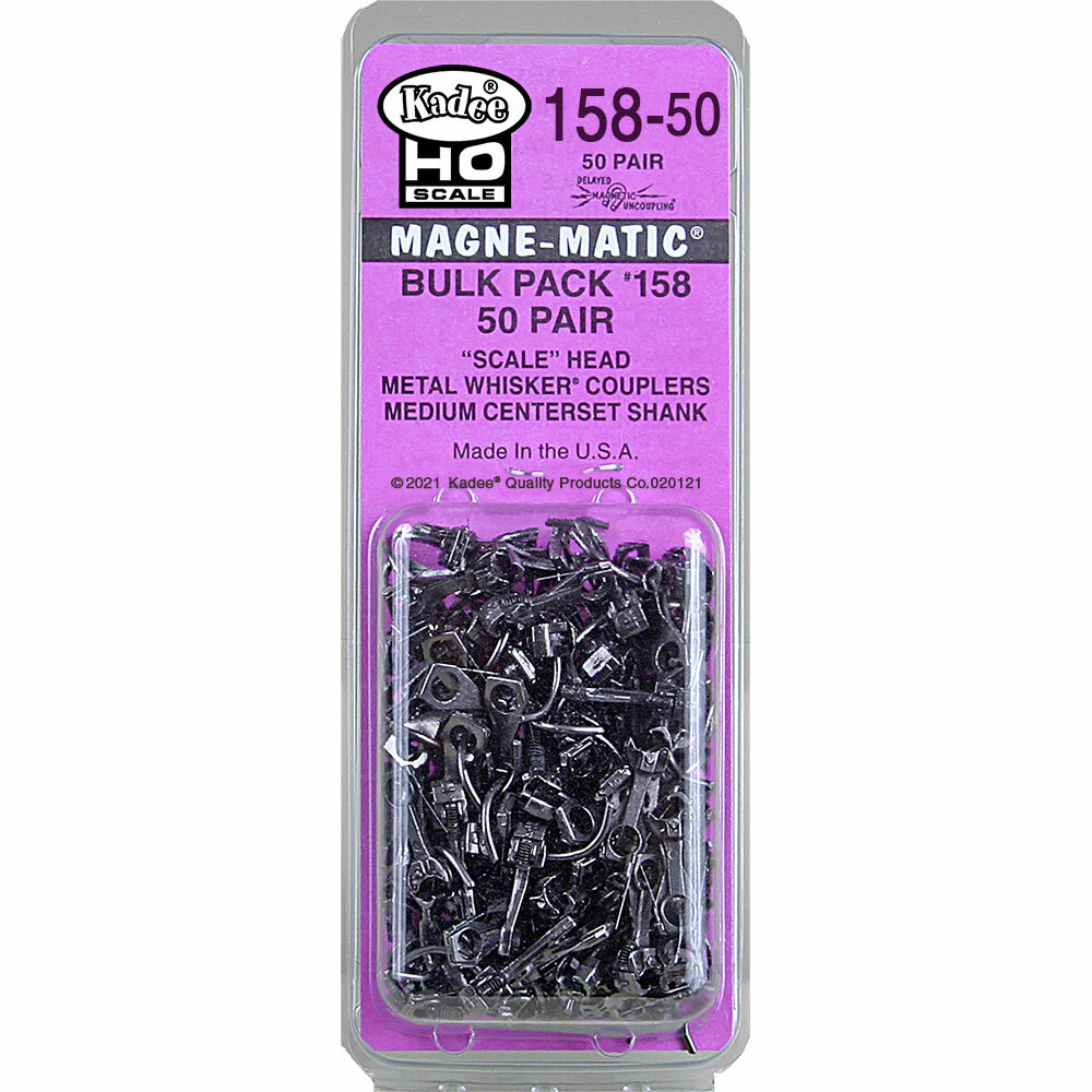 Kadee HO #158-50 Bulk Pack 50 Pairs Medium Scale Head Whisker Couplers ~ #151