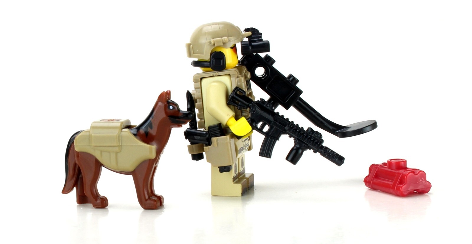 EOD Explosive Ordnance Disposal Specialist K9 made with real LEGO® minifigure