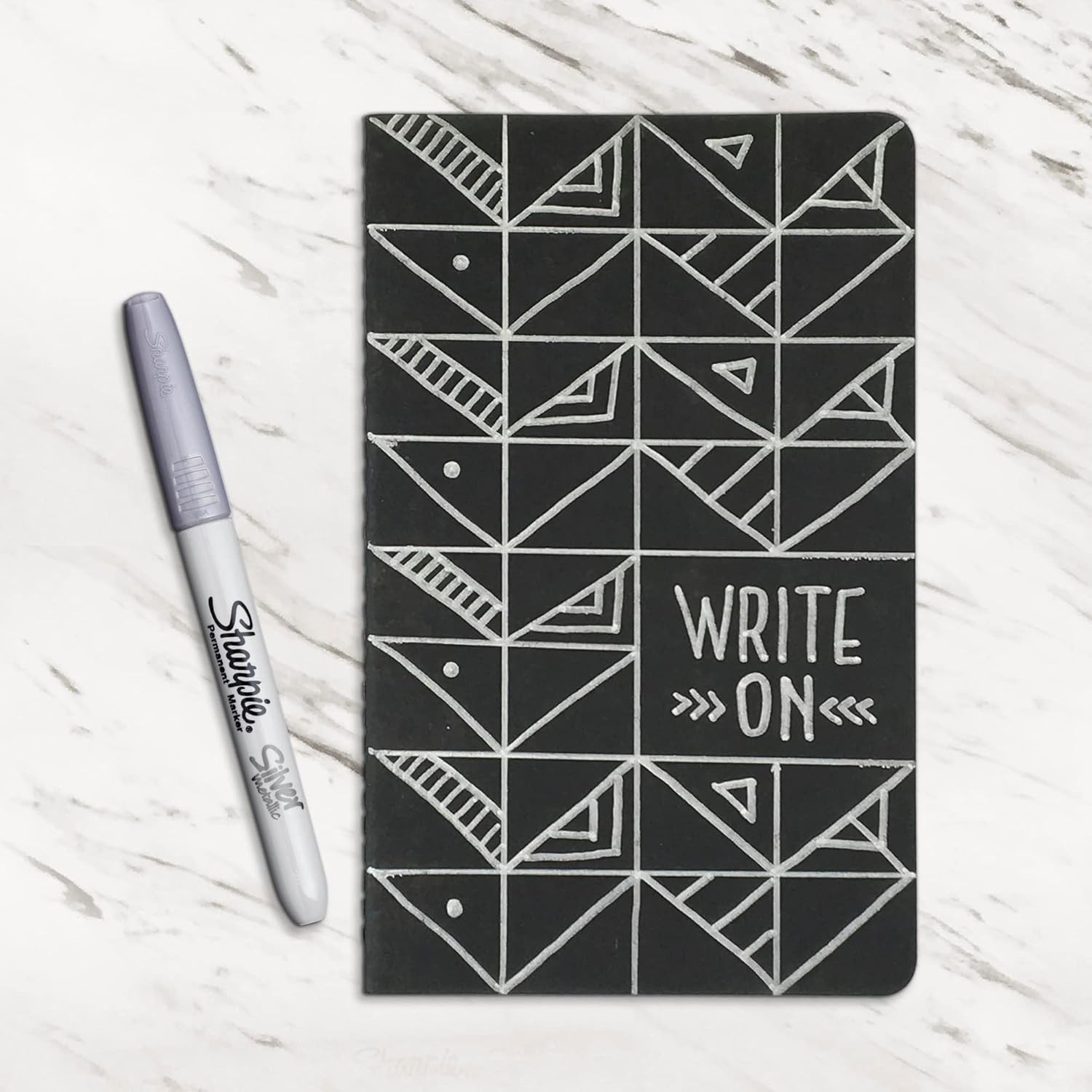Sharpie 39109PP Metallic Permanent Markers Fine Point Silver 4 Count