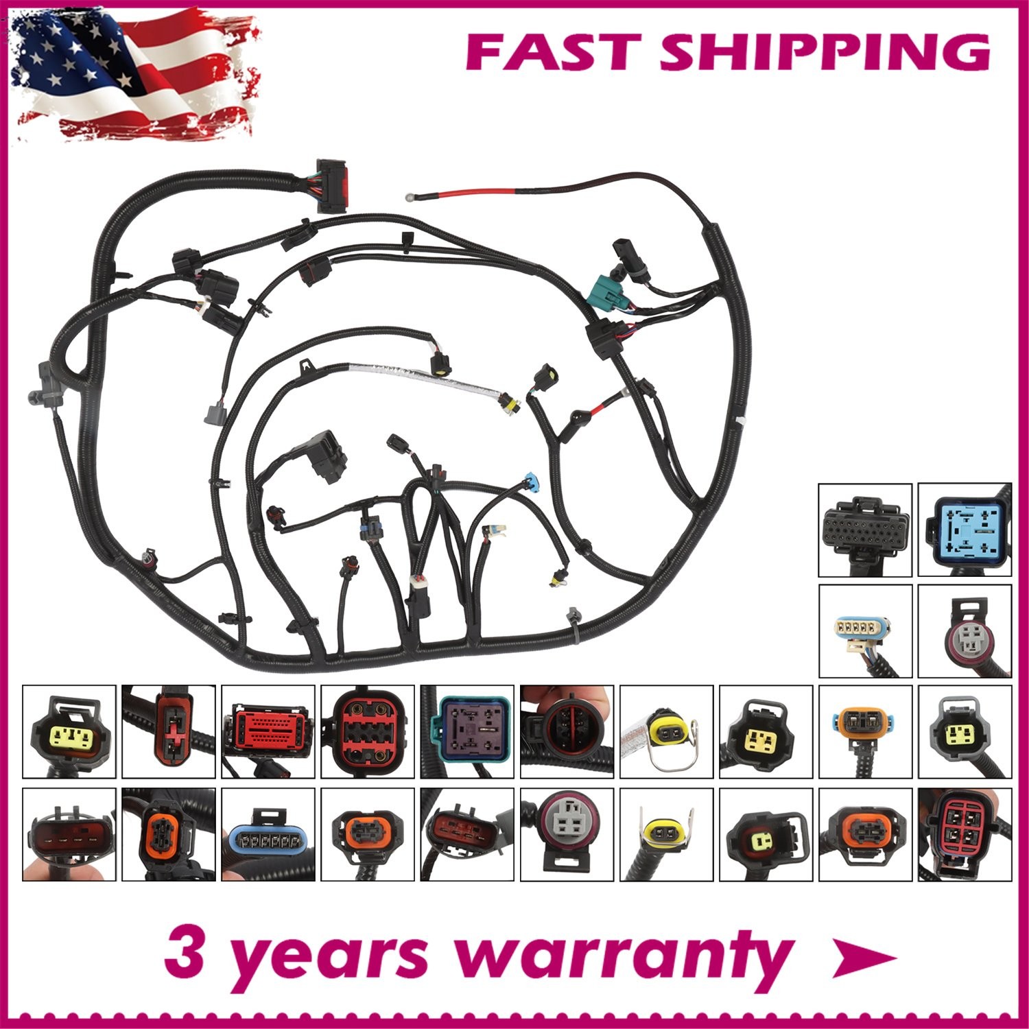 New In Box 4C3Z-12B637-CA Engine Wiring Harness For 2004 Ford Super Duty 6.0L