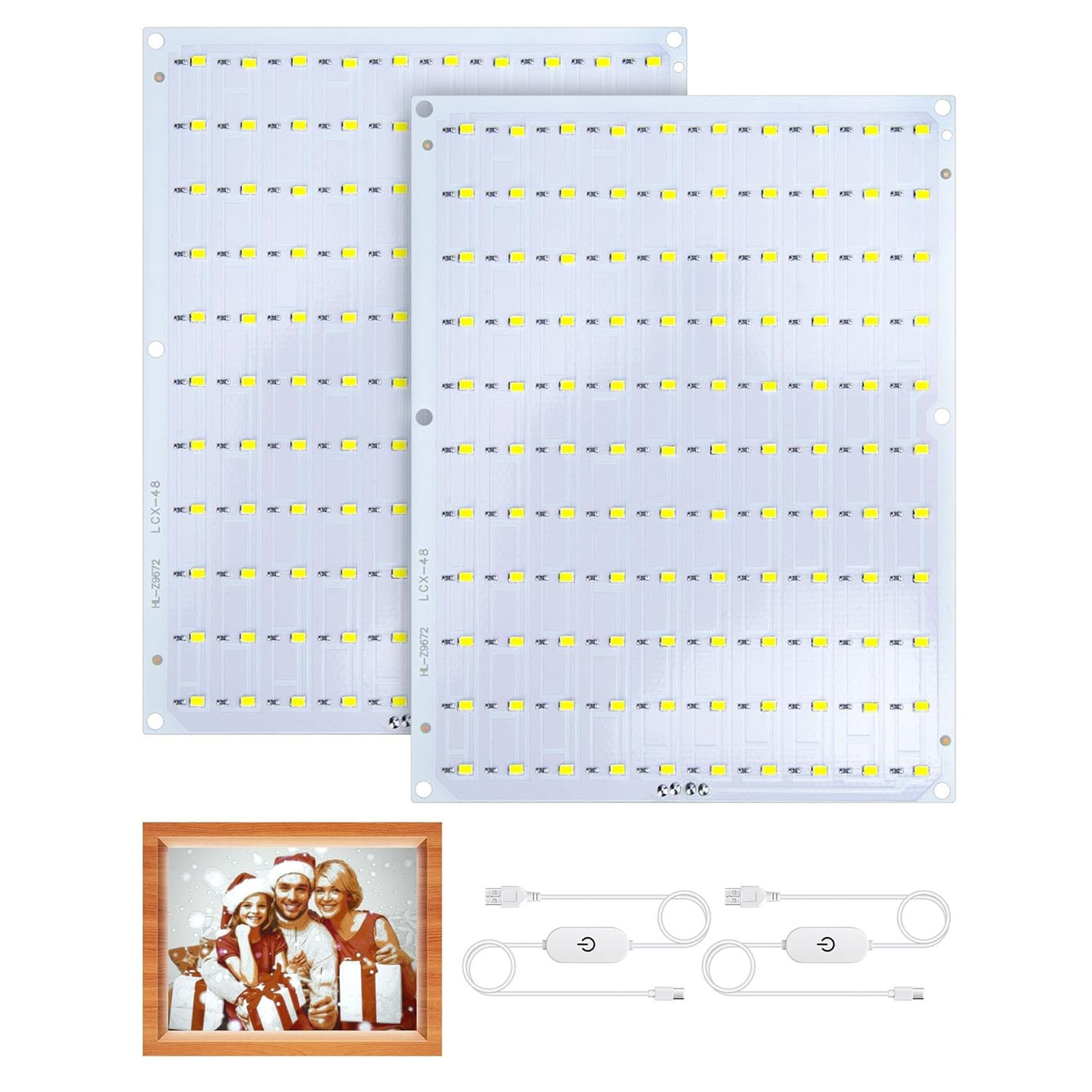 Lithophane LED Backlight Board Kit for 3D Printed Lithophanes 156x120mm White