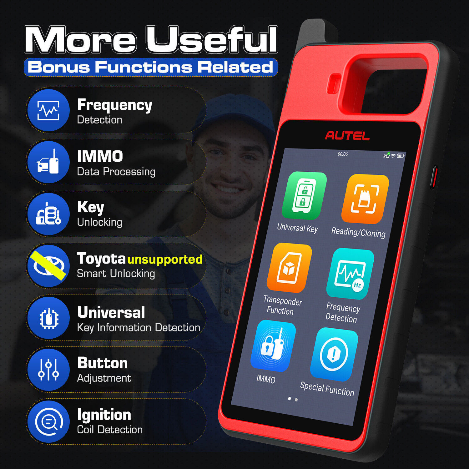 2025 Autel MaxiIM KM100 Key FOB PROGRAMMING Key Generation IMMObilizer 60sFaster