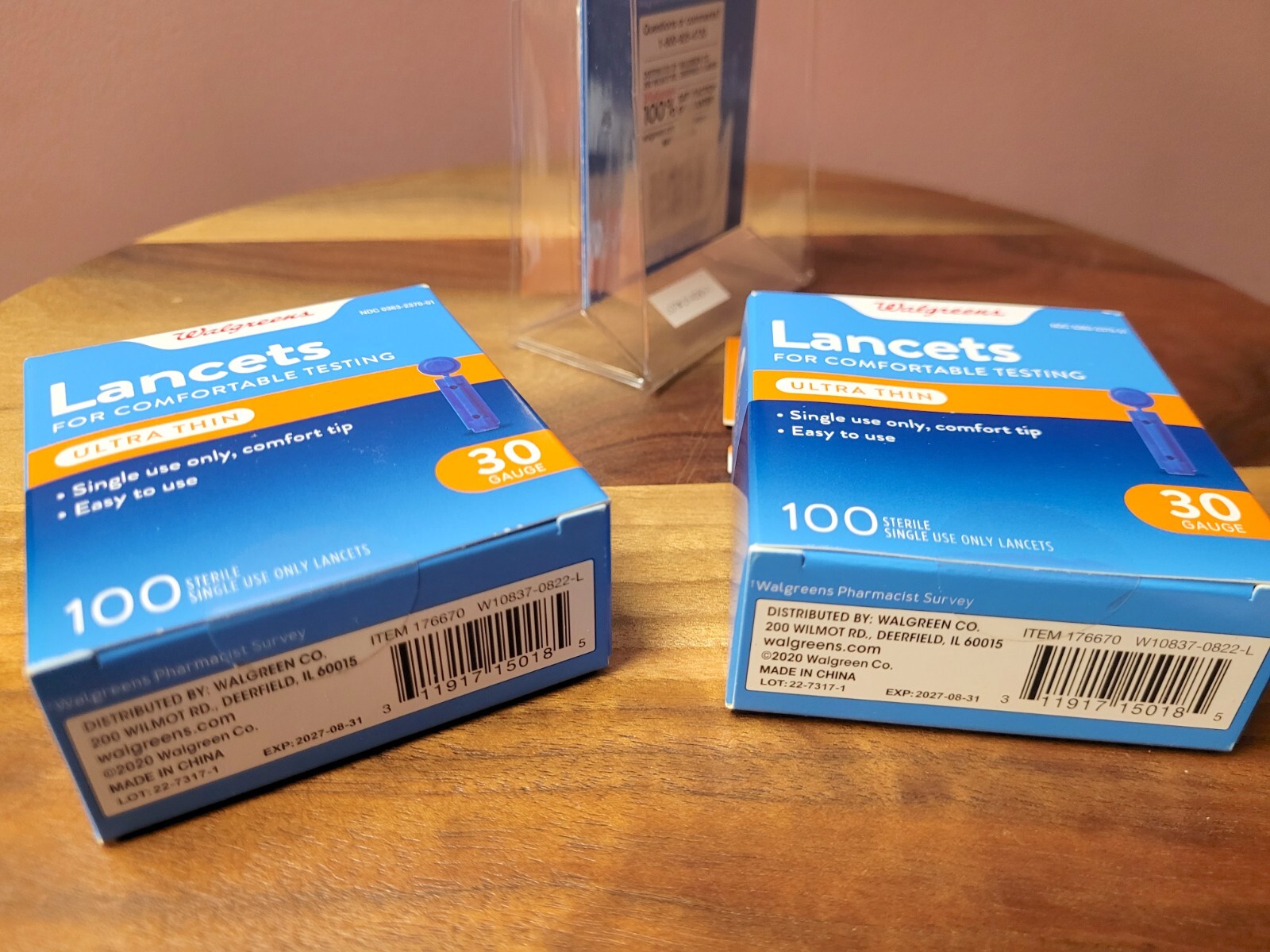 Walgreens 200 Lancets 30G with Adjustable Lancing Device EXP 08/27