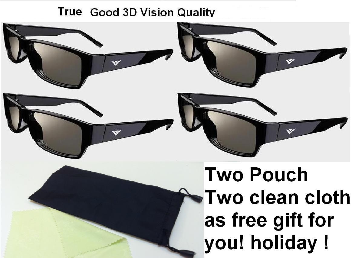 4 Pairs Vizio Theater 3D Glass for M3D650SV M3D550SL M3D470KD M3D550KD M3D651SV