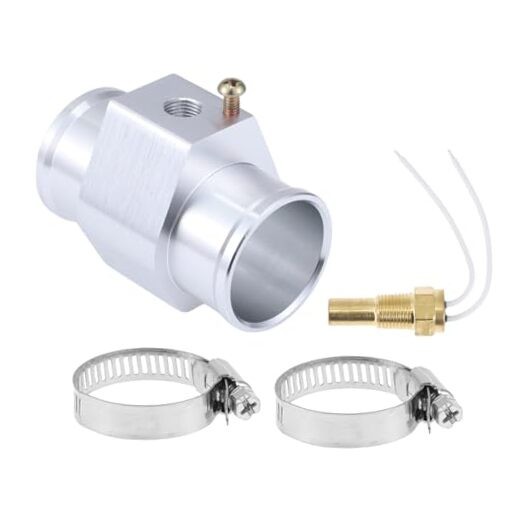 12V/24V Universal Water Temp Sensor Kit, 1/8"NPT 1.34" 34mm Silver Tone