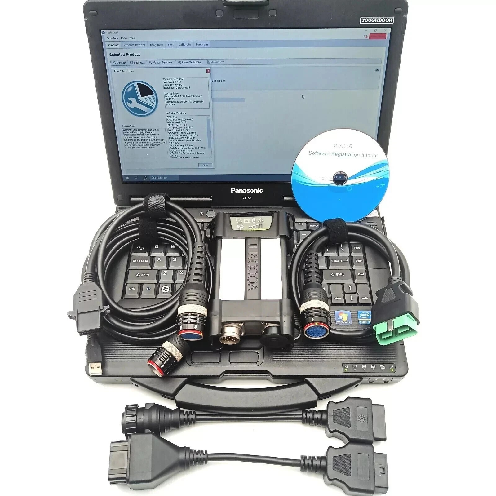 2025 For VOCOM2 88890400 for Renault UD Mack Diagnostic Tool with CF54 Laptop