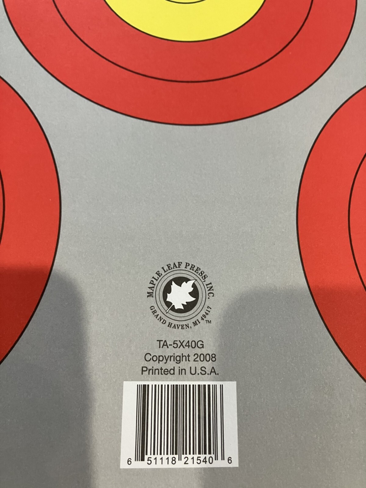 20 Vegas 5 Spot Maple Leaf Paper Face Archery Target - 20 Pack