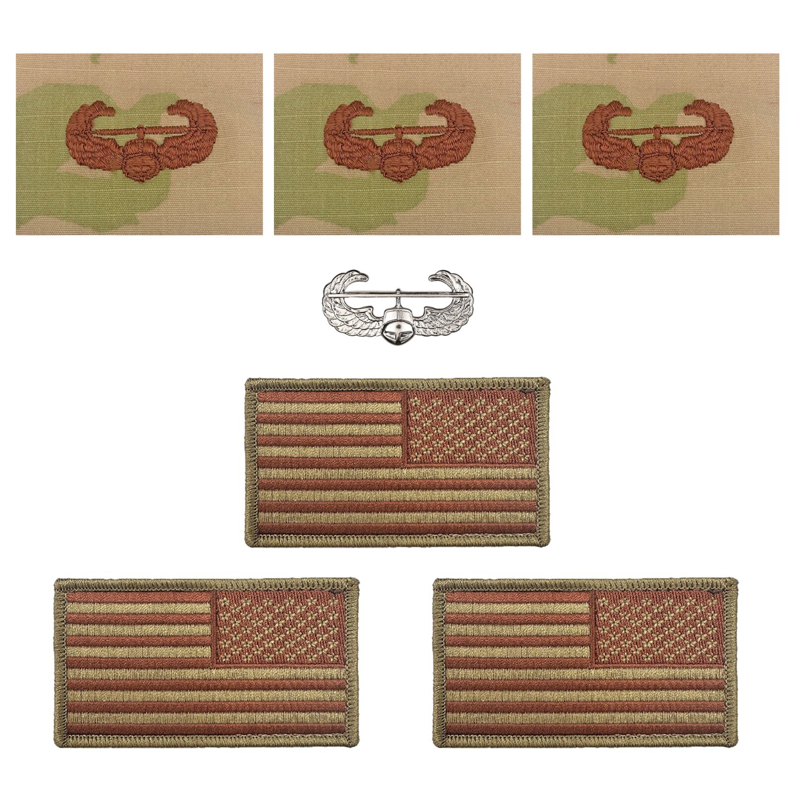 US Air Force Air Assault with OCP Spice Brown Reverse Flag Bundle