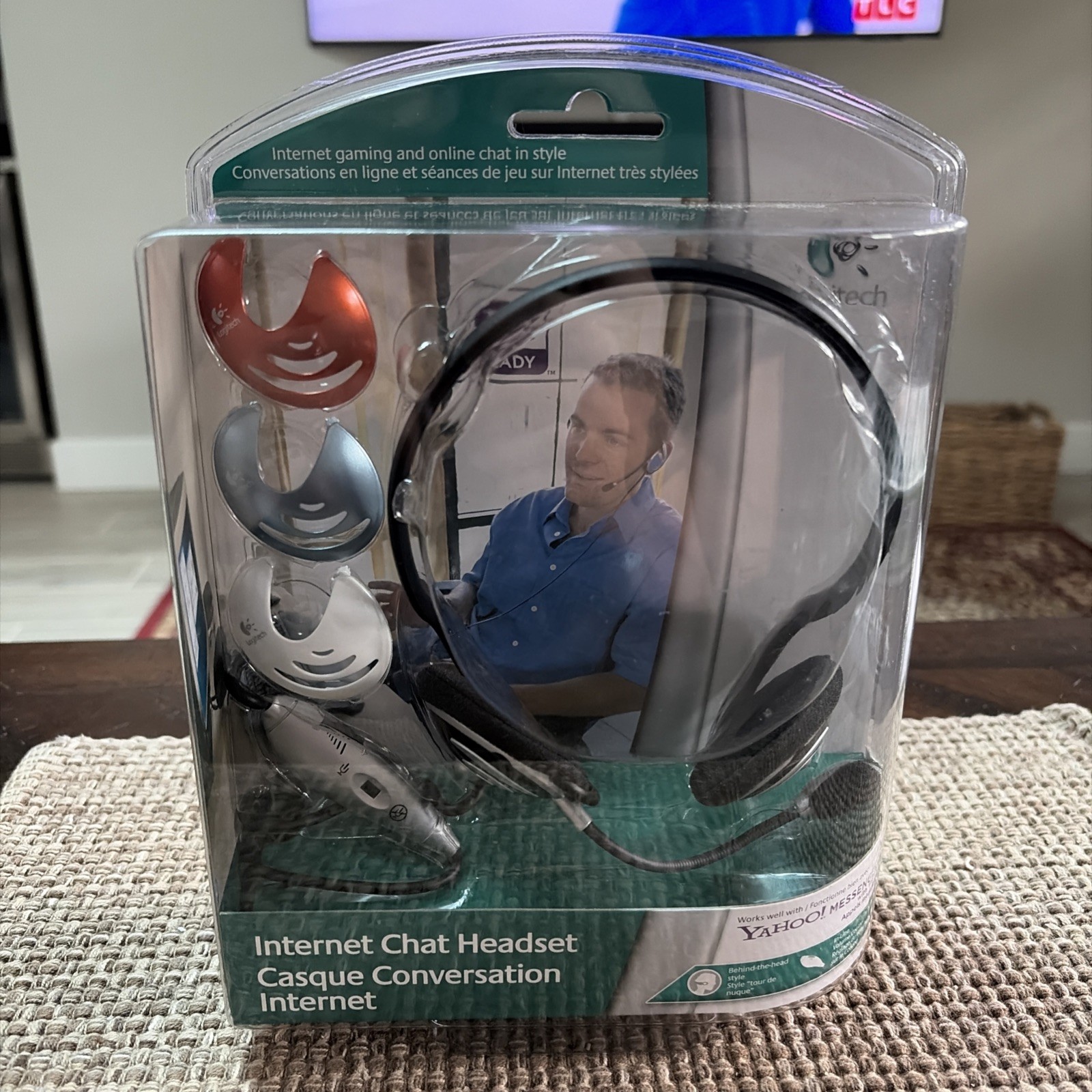 Logitech Internet Chat Headset Behind the Head Multicolored Computer New Sealed