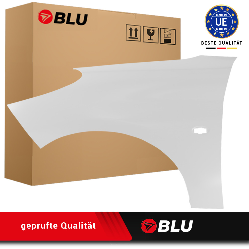 Fender For Peugeot 206+ EWP Left White 07-14 Front Painted New Blancbanquis
