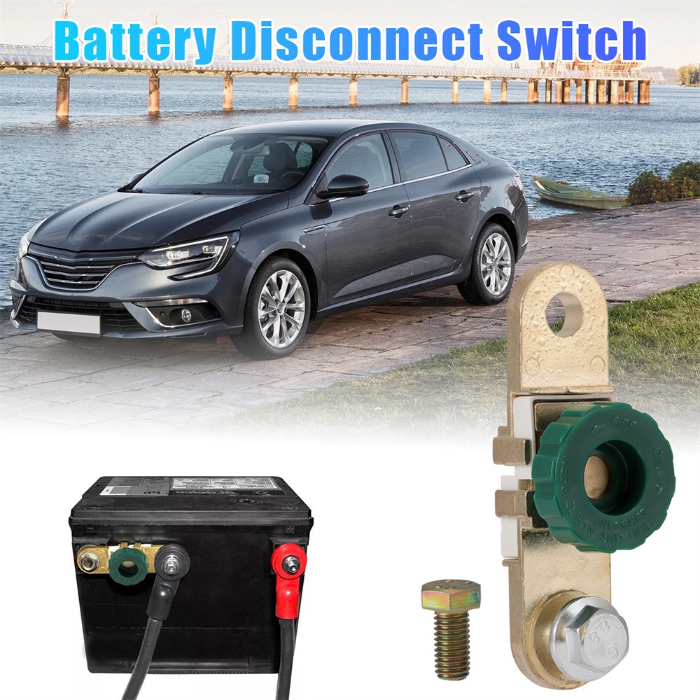 2x Battery Terminal Quick Disconnect Switch Side Post Battery Shut/Cut Off Brass
