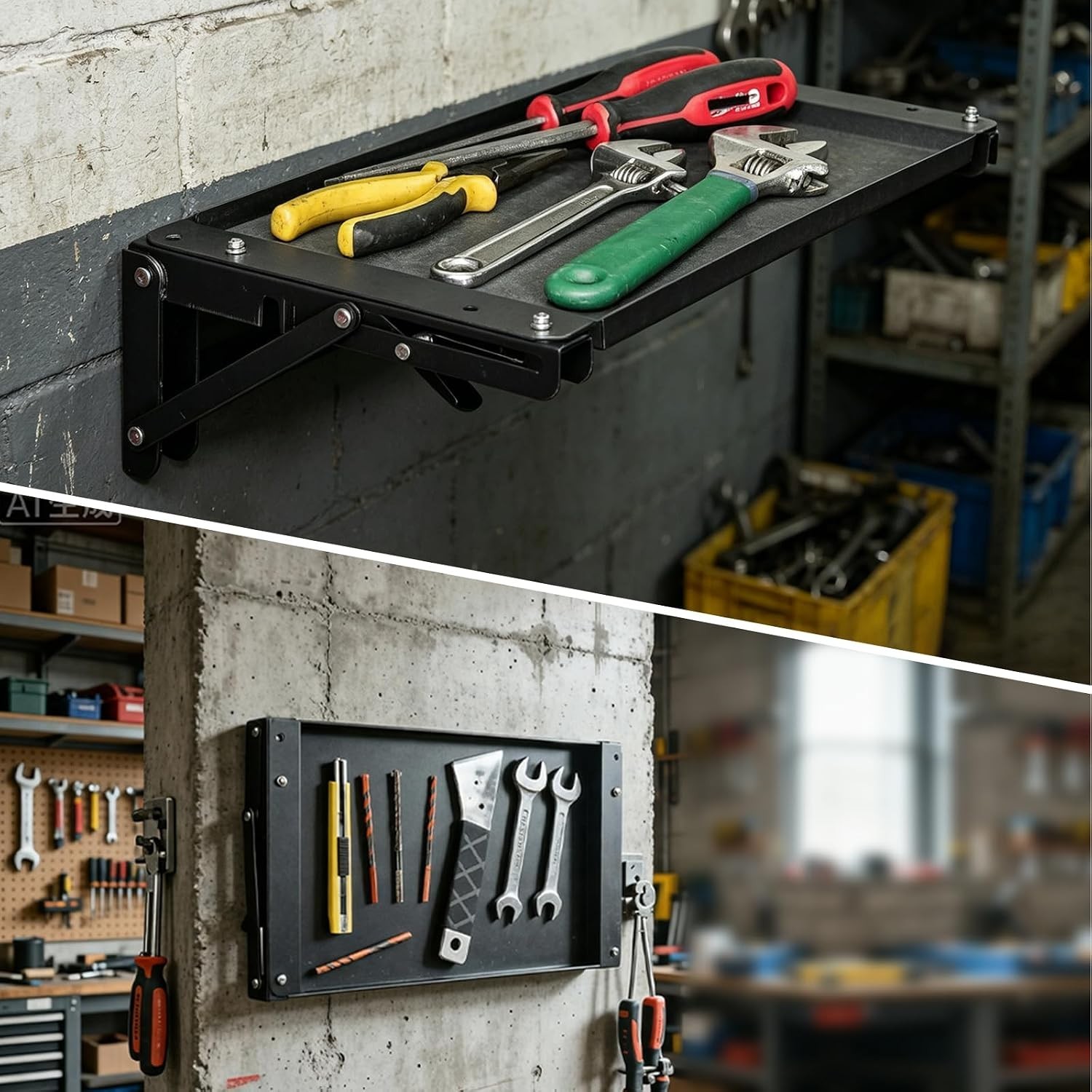 Professional Magnetic Tool Tray Folding Workbench for Efficient DIY - 15" x 10"